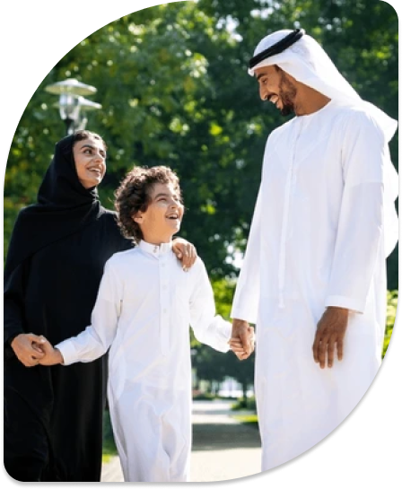 Happy Emirati family